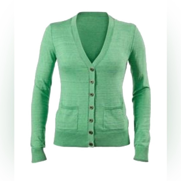 CAbi Sheer Mint Button-Up Cardigan - Picture 1 of 9